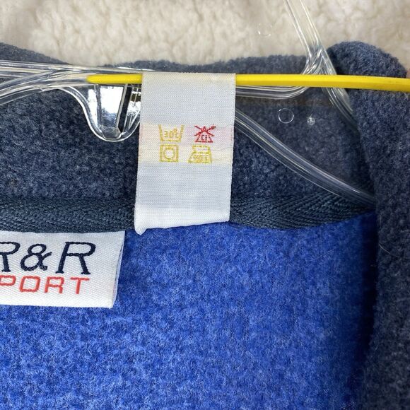 R&R Sport Fleece Vest Unisex 2XL Jacket Logo Zip Up Sleeveless Pockets Casual - Picture 7 of 11